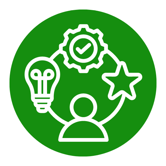 expertise green circle icon